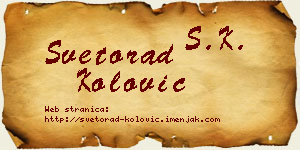 Svetorad Kolović vizit kartica
